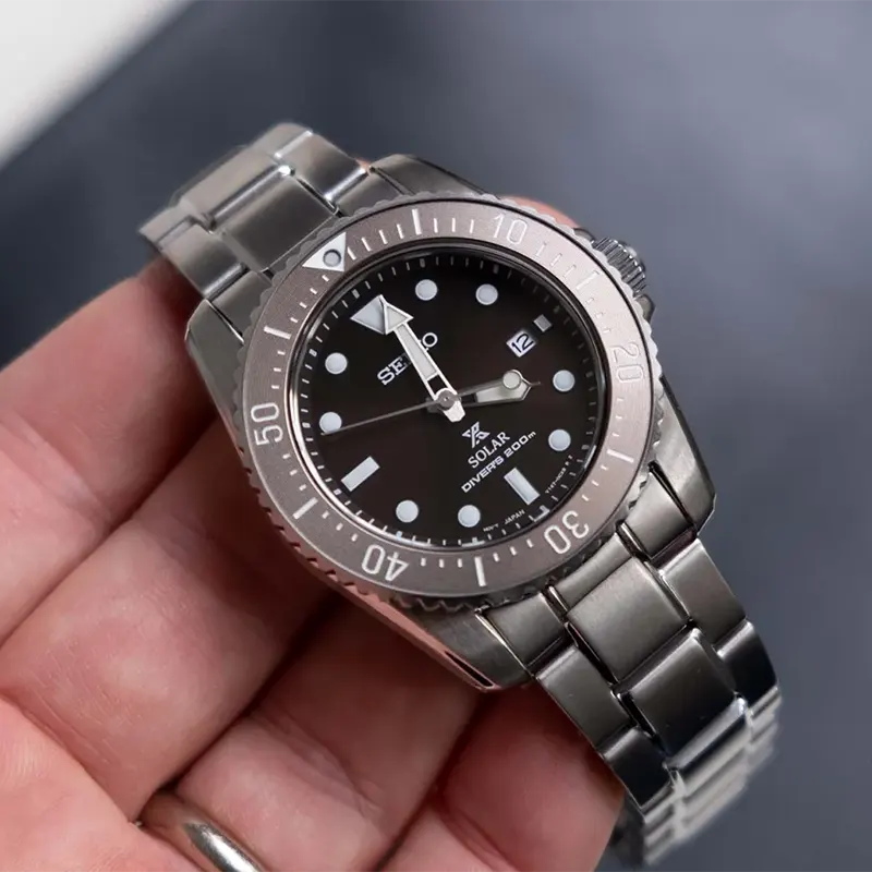 Seiko Prospex Solar Scuba Diver's Brown Dial Men’s Watch- SNE571P1